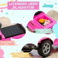 Aosom Kids Ride on Push Car, with Engine Sounds & Under-Seat Storage, Foot-to-Floor Ride on Sliding Car with Horn, Sit and Scoot Ride on Toy, Ages 1.5-3 Years, Pink(m-6)
