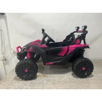 Qaba 24V 2 Seater Ride On Truck Car for Kids with Remote Control, Dual Motors, 4-Wheel Suspension, Storage for Ages 3-8, Pink(m-8)