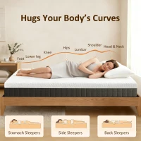 HOMCOM 10 Inch Full Mattress in a Box, Pressure Relief & Lumbar Support, CertiPUR-US Certified, Medium Firm(m-5)