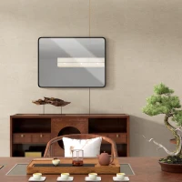 HOMCOM 36 x 24 Wall-Mounted Living Room Rectangle Mirror(m-8)
