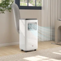 HOMCOM 8,000 BTU Moible Air Conditioner 345 Sq. Ft., Dehumidifier Fan Auto Sleep with 24H Timer On/Off, Window Kit, White(m-1)