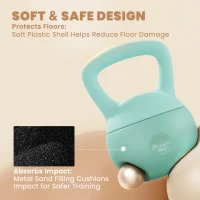 Soozier 13 lb Soft Kettlebell, Sand Filled Weight w/ Grip Handle, Kettlebell Weight for Full Body Workout, Green(m-4)