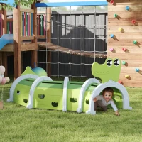 Qaba Crocodile Design Tunnel for Kids to Crawl Through, for 3-6 Years, Green(m-1)