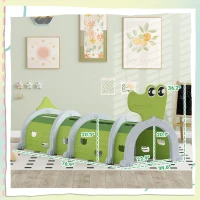 Qaba Crocodile Design Kids Play Tunnel for Kids to Crawl Through, 76" Long(m-3)