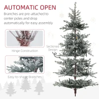 HOMCOM 9 Foot Artificial Nordic Pine Christmas Tree with Snow, Easy Assembly, Hinged Xmas Tree for Home Office Holiday(m-6)