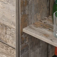 HOMCOM Freestanding Rustic Kitchen Buffet with Hutch, Pantry Storage Cabinet with Sliding Barn Door, Adjustable Shelf, Vintage Wood(m-9)