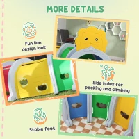 Qaba Kids Play Tunnel for Children 3-6 Years to Crawl and Climb, Lion Design(m-7)