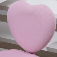 HOMCOM Heart Love Shaped Back Design Office Chair with Adjustable Height, Pink(m-8)