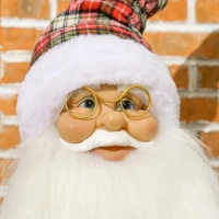 HOMCOM Life Size Singing and Dancing Santa Claus, Standing Animated Santa Claus with Posable Arms, Sack, Sound Activated(m-7)