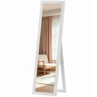 HOMCOM 15" x 62" Full Length Mirror for Bedroom, Free Standing Dressing Mirror, Wall Mirror for Living Room, White(m-2)