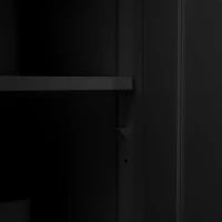 HOMCOM Kitchen Island with Storage, Rolling Kitchen Island with Drop Leaf, Rubber Wood Top and Adjustable Shelves, Black(m-7)