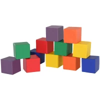 Soozier 12 Piece Soft Play Blocks Soft Foam Toy Building And Stacking Blocks - Multicolours(m-11)