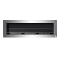 HOMCOM Ethanol Fireplace, 47.25" Wall-Mount 0.3 Gallon Steel 215 Sq Ft., Burns up to 3 Hours, Silver(m-11)