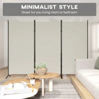 HOMCOM 6' 3 Panel Room Divider, Indoor Privacy Screen for Home, Light Gray(m-7)