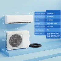 HOMCOM 23000 BTU Mini Split Air Conditioner, 19 SEER2 230V Inverter AC Unit Cools up to 1500 Sq.Ft, Complete Installation Kit(m-3)