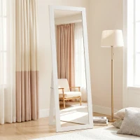 HOMCOM 15" x 62" Full Length Mirror for Bedroom, Free Standing Dressing Mirror, Wall Mirror for Living Room, White(m-8)
