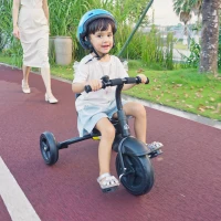 Qaba 3-Wheel Recreation Ride-On Toddler Bike With Bell for Children Indoor / Outdoor, Black(m-2)