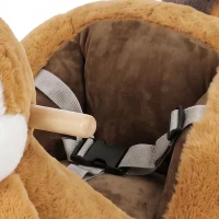 Qaba Rocking Horse for Toddlers 1-3 Years, Squirrel Baby Rocking Horse with Animal Sound, Safety Belt, Brown(m-11)