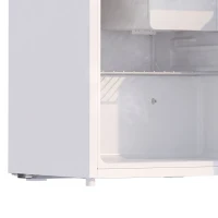 HOMCOM 1.62 Cu Ft Single Door Mini Fridge, Compact Refrigerator with Freezer, Adjustable Thermostat, White(m-11)