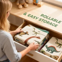 Qaba Large Play Mat 79" x 59", Crawling Mat for Toddlers, Living Room and Bedroom with Dinosaur Pattern, Khaki(m-6)