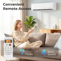 HOMCOM 23000 BTU Mini Split Air Conditioner, 19 SEER2 230V Inverter AC Unit Cools up to 1500 Sq.Ft, Complete Installation Kit(m-5)