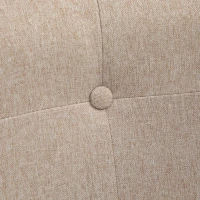 HOMCOM Set of 2 Tufted Bar Stool Chairs, Beige(m-8)