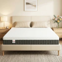 HOMCOM 10 Inch King Mattress in a Box, Pressure Relief & Lumbar Support, CertiPUR-US Certified, Medium Firm(m-1)