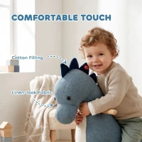 Qaba Baby Rocking Horse, Dinosaur Kids Ride on Horse with Realistic Sound, Interactive Toy for Toddlers 12-36 Months(m-5)