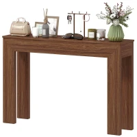 HOMCOM Modern Console Table, 47" Narrow Entryway Table, Walnut(m-1)
