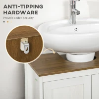 kleankin Bathroom Sink Cabinet, Freestanding Under Sink Cabinet Adjustable Shelf(m-7)