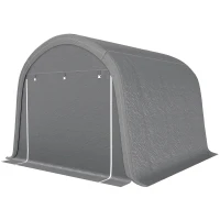Outsunny 10' x 10' Outdoor Storage Tent, Heavy Duty and Waterproof Portable Shed for Bike, Motorcycle & Garden Tools, Light Grey(m-2)