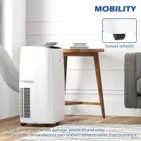 HOMCOM 12,000 BTU Mobile Air Conditioner 549 Sq. Ft., Dehumidifier Fan Auto Sleep with 24H Timer On/Off, Window Kit(m-8)