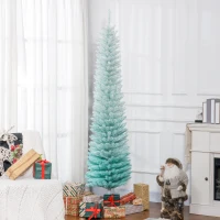 HOMCOM 7' PVC Slim Pencil Artificial Christmas Tree 500 Branch Tips(m-1)