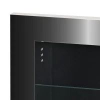 HOMCOM Ethanol Fireplace, 47.25" Wall-Mount 0.3 Gallon Steel 215 Sq Ft., Burns up to 3 Hours, Silver(m-9)