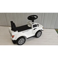 Qaba Toddler Car Licensed Ford Raptor with Headlights, Horn, Under Seat Storage, Anti-Tip Design for 18-36 Months, White(m-3)