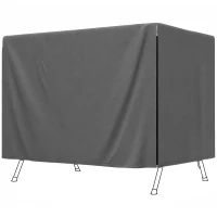 Outsunny 3-Seater Patio Swing Cover, Outdoor Garden Furniture Protection Hammock Glider Cover, Waterproof Dustproof Windproof, 85" x 61" x 59", Dark Grey(m-2)
