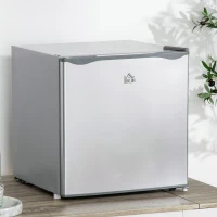 HOMCOM 1.1 Cu.Ft Countertop Mini Freezer, Compact Upright Freezer with Removable Shelves, Gray(m-2)