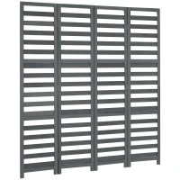 HOMCOM Screen Divider Room Divider Screen with Foldable Design for Indoor Bedroom Office 5.6' White Grey(m-11)