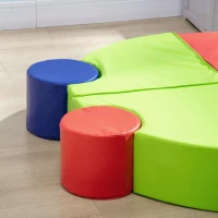 Qaba 10-Piece Soft Play Set for Creativity, Climb and Crawl Foam Playset with Easy-to-Clean Surface, Activity Play Structures for 18 Months Old(m-8)