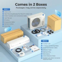 HOMCOM 23000 BTU Mini Split Air Conditioner, 19 SEER2 230V Inverter AC Unit Cools up to 1500 Sq.Ft, Complete Installation Kit(m-7)