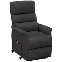 HOMCOM Power Lift Chair for Seniors, Electric Lift Recliner Chair with Remote Control, Side Pockets for Living Room, Black