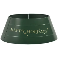 HOMCOM Christmas Tree Collar, Steel Tree Ring Skirt, Home Xmas Decoration for Christmas Tree, 26" x 26" x 11", Green(m-1)