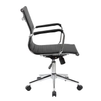 Cozy Office Chair with Flip-Up Arms and TechniFlex Upholstery, Flexible Racer Seat with Locking Tilt Control, 22.5″ L x 23.5″ W x 36″ H, Black(m-9)