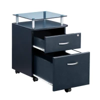 Compact File Cabinet with Hanging Drawers and Locking Design, Locking Storage Unit for Offices and Study Rooms, 15.5" L x 17.5" W x 24" H, Black(m-9)
