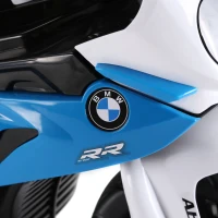 Aosom 6V 3 Wheeled Electric Motorcycle, Kids Motorcycle Licensed BMW with Headlight, Music, Blue(m-8)