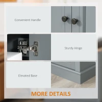 HOMCOM Sideboard Buffet Cabinet, Coffee Bar Cabinet with 2 Drawers and Double Door Cupboard for Kitchen, Living Room, Entryway, Dark Gray(m-6)