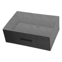 Versatile 6-Drawer Dresser with Water-Resistant Top, Ideal Storage Chest for Bedrooms, Playrooms, Entryways, 44.5" L x 16" W x 26.5" H, Black(m-7)