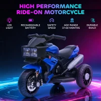 Aosom 6V Kids Motorcycle, Battery-Operated Mini Electric Motorbike with Forward/Reverse Switch, Horn, Blue(m-4)