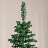 HOMCOM 7ft Unlit Pencil Artificial Christmas Tree with Realistic Branches and 499 Tips, Plastic Base, Green(m-9)