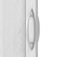 32" W Sleek Foldable Accordion Door with Double-Walled Panels, Space-Saving Interior PVC Sliding Door for Bedroom, 32'' L x 1'' W x 80'' H, White Oak(m-7)
